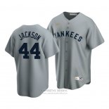 Camiseta Beisbol Hombre New York Yankees Reggie Jackson Cooperstown Collection Road Gris