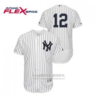 Camiseta Beisbol Hombre New York Yankees Troy Tulowitzki 150th Aniversario Patch Flex Base Blanco