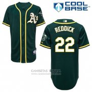 Camiseta Beisbol Hombre Oakland Athletics Josh Reddick 22 Verde Alterno Cool Base