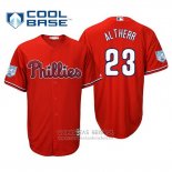 Camiseta Beisbol Hombre Philadelphia Phillies Aaron Altherr Cool Base Entrenamiento de Primavera 2019 Rojo