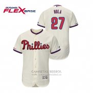 Camiseta Beisbol Hombre Philadelphia Phillies Aaron Nola Flex Base Crema