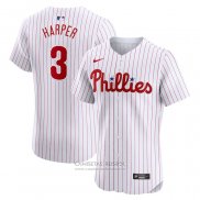 Camiseta Beisbol Hombre Philadelphia Phillies Bryce Harper Primera Elite Blanco