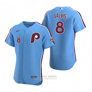 Camiseta Beisbol Hombre Philadelphia Phillies Freddy Galvis Autentico Alterno Azul