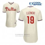 Camiseta Beisbol Hombre Philadelphia Phillies John Kruk 19 Crema Alterno Cool Base