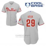 Camiseta Beisbol Hombre Philadelphia Phillies John Kruk 29 Gris Cool Base