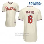 Camiseta Beisbol Hombre Philadelphia Phillies Ryan Howard 6 Crema Alterno Cool Base