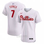 Camiseta Beisbol Hombre Philadelphia Phillies Trea Turner Primera Elite Blanco