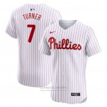 Camiseta Beisbol Hombre Philadelphia Phillies Trea Turner Primera Elite Blanco