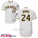 Camiseta Beisbol Hombre Pittsburgh Pirates Barry Bonds Autentico Collection Flex Base Blanco Jugador