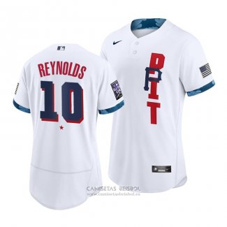 Camiseta Beisbol Hombre Pittsburgh Pirates Bryan Reynolds 2021 All Star Autentico Blanco