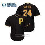 Camiseta Beisbol Hombre Pittsburgh Pirates Chris Archer Cool Base Alterno Negro