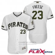 Camiseta Beisbol Hombre Pittsburgh Pirates David Freese Blanco 2018 Primera Alterno Flex Base