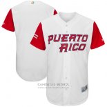 Camiseta Beisbol Hombre Puerto Rico Clasico Mundial de Beisbol 2017 Personalizada Blanco