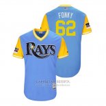 Camiseta Beisbol Hombre Rays Wilmer Font 2018 LLWS Players Weekend Fonky Azul