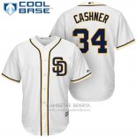 Camiseta Beisbol Hombre San Diego Padres Andrew Cashner Blanco Cool Base Jugador