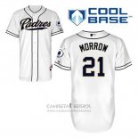 Camiseta Beisbol Hombre San Diego Padres Brandon Morrow 21 Blanco Primera Cool Base