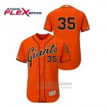Camiseta Beisbol Hombre San Francisco Giants Brandon Crawford Autentico Flex Base Naranja