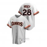 Camiseta Beisbol Hombre San Francisco Giants Buster Posey Cooperstown Collection Primera Blanco
