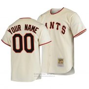 Camiseta Beisbol Hombre San Francisco Giants Custom Autentico Cooperstown Collection Primera 1954 Crema