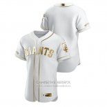 Camiseta Beisbol Hombre San Francisco Giants Golden Edition Autentico Blanco