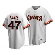 Camiseta Beisbol Hombre San Francisco Giants Johnny Cueto Cooperstown Collection Primera Blanco