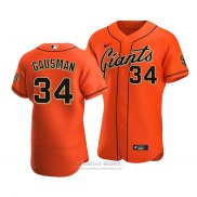 Camiseta Beisbol Hombre San Francisco Giants Kevin Gausman Autentico Alterno Naranja