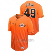 Camiseta Beisbol Hombre San Francisco Giants Sam Dyson Fade Autentico Naranja