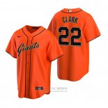 Camiseta Beisbol Hombre San Francisco Giants Will Clark Replica Alterno Naranja