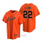 Camiseta Beisbol Hombre San Francisco Giants Will Clark Replica Alterno Naranja