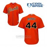 Camiseta Beisbol Hombre San Francisco Giants Willie Mccovey 44 Naranja Alterno Cool Base
