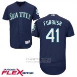 Camiseta Beisbol Hombre Seattle Mariners Charlie Furbush Azul Autentico Collection Flex Base