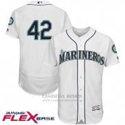 Camiseta Beisbol Hombre Seattle Mariners Jackie Robinson Blanco Flex Base