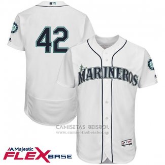 Camiseta Beisbol Hombre Seattle Mariners Jackie Robinson Blanco Flex Base
