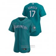 Camiseta Beisbol Hombre Seattle Mariners Mitch Haniger Autentico 2020 Alterno Verde