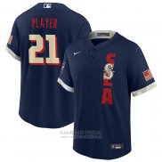 Camiseta Beisbol Hombre Seattle Mariners Personalizada 2021 All Star Replica Azul