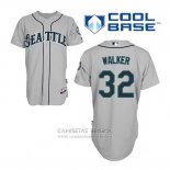 Camiseta Beisbol Hombre Seattle Mariners Taijuan Walker 32 Gris Cool Base