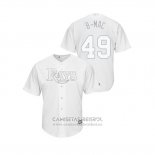 Camiseta Beisbol Hombre Tampa Bay Rays Brendan Mckay 2019 Players Weekend Replica Blanco