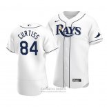 Camiseta Beisbol Hombre Tampa Bay Rays John Curtiss Autentico Primera 2020 Blanco