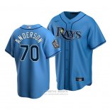Camiseta Beisbol Hombre Tampa Bay Rays Nick Anderson Replica Alterno 2020 Azul