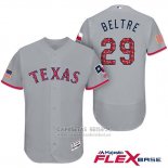 Camiseta Beisbol Hombre Texas Rangers 2017 Estrellas y Rayas Adrian Beltre Gris Flex Base