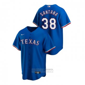 Camiseta Beisbol Hombre Texas Rangers Danny Santana Replica Alterno Azul