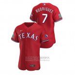 Camiseta Beisbol Hombre Texas Rangers Ivan Rodriguez Autentico 2020 Alterno Rojo