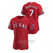 Camiseta Beisbol Hombre Texas Rangers Ivan Rodriguez Autentico 2020 Alterno Rojo