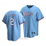 Camiseta Beisbol Hombre Texas Rangers Jeff Mathis Replica Alterno 2020 Azul