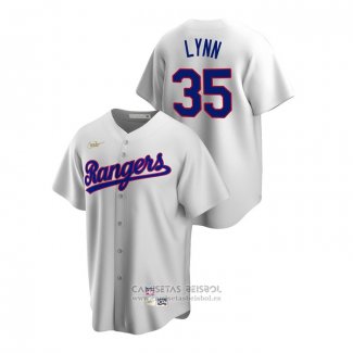 Camiseta Beisbol Hombre Texas Rangers Lance Lynn Cooperstown Collection Primera Blanco