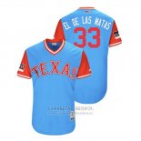 Camiseta Beisbol Hombre Texas Rangers Martin Perez 2018 LLWS Players Weekend El De Las Matas Azul