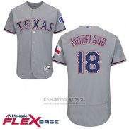 Camiseta Beisbol Hombre Texas Rangers Mitch Moreland Gris Autentico Collection Flex Base