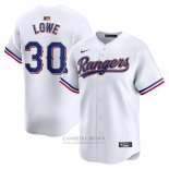 Camiseta Beisbol Hombre Texas Rangers Nathaniel Lowe 2024 Oro Collection Limited Blanco