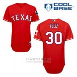 Camiseta Beisbol Hombre Texas Rangers Neftali Feliz 30 Rojo Alterno Cool Base