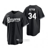 Camiseta Beisbol Hombre Texas Rangers Nolan Ryan Replica 2021 Negro